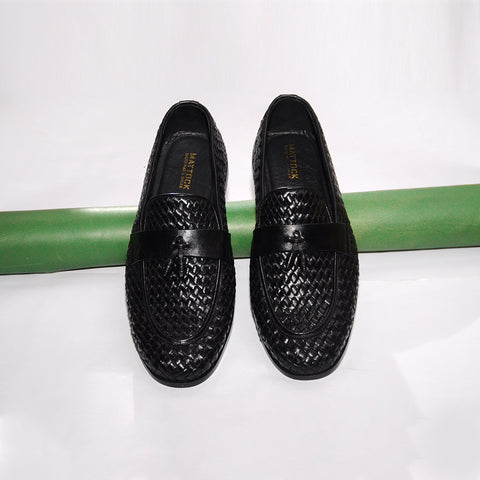 Knitted Leather Moccasin