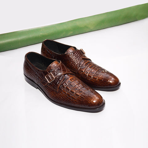 Croc Leather Moccasin